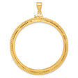 37 mm 14k Yellow Gold coin bezel for Mexican 50 Peso Peso