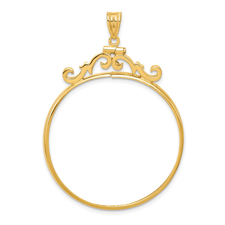 37 mm 14k Yellow Gold coin bezel for Mexican 50 Peso Peso — additional image