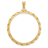 37 mm 14k Yellow Gold coin bezel for Mexican 50 Peso Peso — additional image