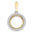14 mm 14k Multi-Tone Gold coin bezel for 14 mm Coin