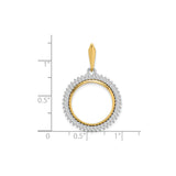 14k Multi-Tone Gold coin bezel for Australian $15 Lunar Series 3 — size reference (ruler)