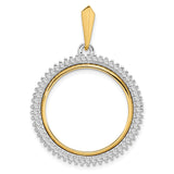 22 mm 14k Multi-Tone Gold coin bezel for 21.6 mm Coin