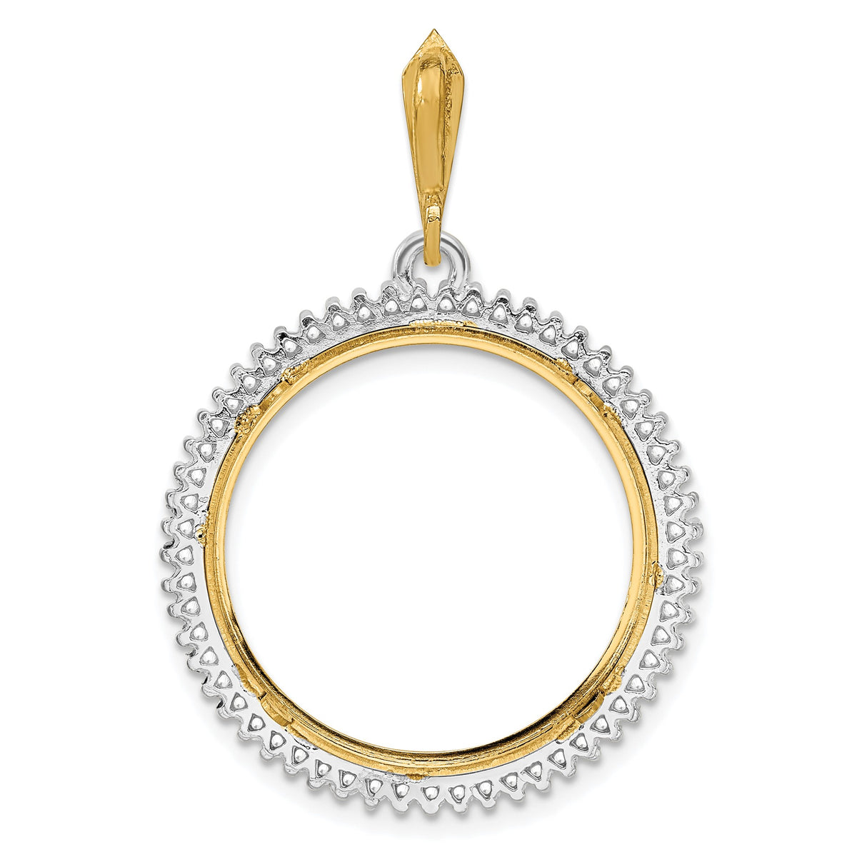 14k Multi-Tone Gold coin bezel for US $25 American Eagle Platinum — additional image
