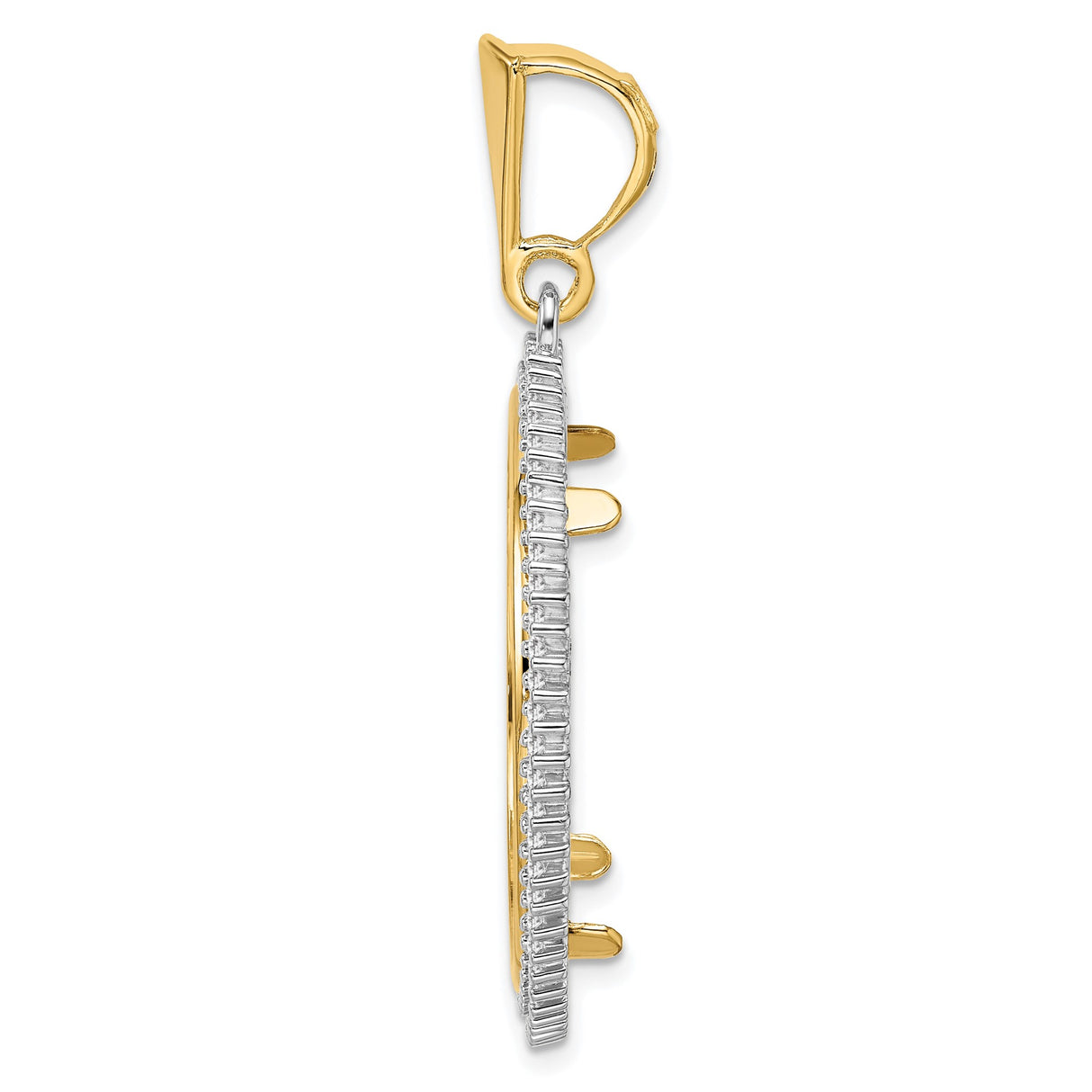 14k Multi-Tone Gold coin bezel for US $50 American Eagle Platinum — alternate view