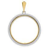 14k Multi-Tone Gold coin bezel for UK £100 Britannia Series 3