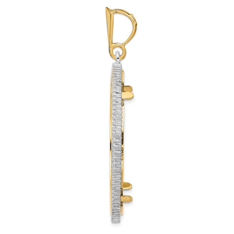 14k coin bezel for Austria 2,000 Schillings / €100 Philharmonic — alternate view