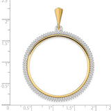 14k coin bezel for Austria €1.50 Philharmonic — size reference (ruler)