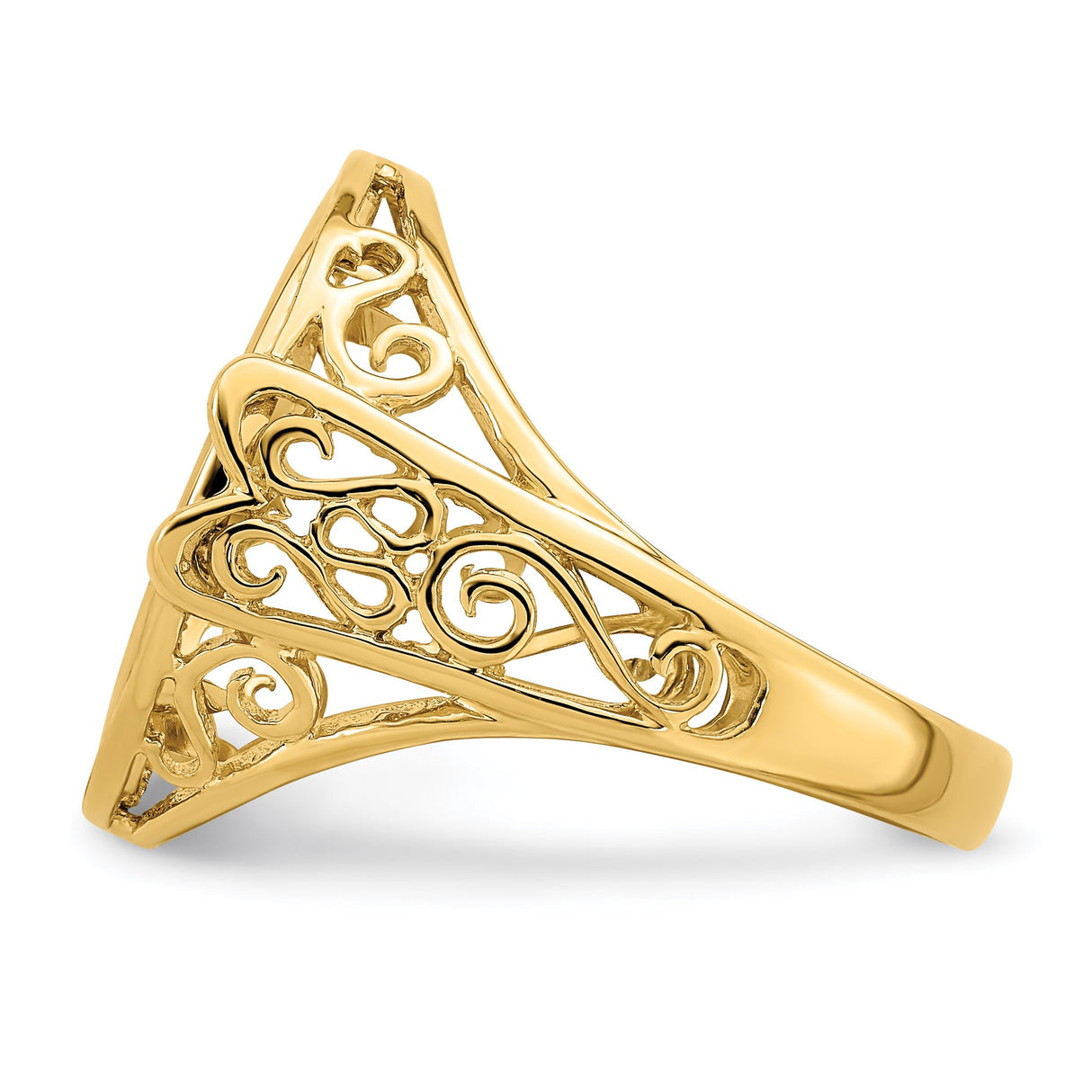 14k Yellow Gold coin bezel for Isle of Man Cat — additional image