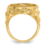 14k Yellow Gold coin bezel for Australian $15 Kangaroo — alternate view