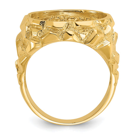 14k Yellow Gold coin bezel for Australian $15 Lunar Series 3 — alternate view