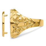 14k Yellow Gold coin bezel for Isle of Man Cat — additional image