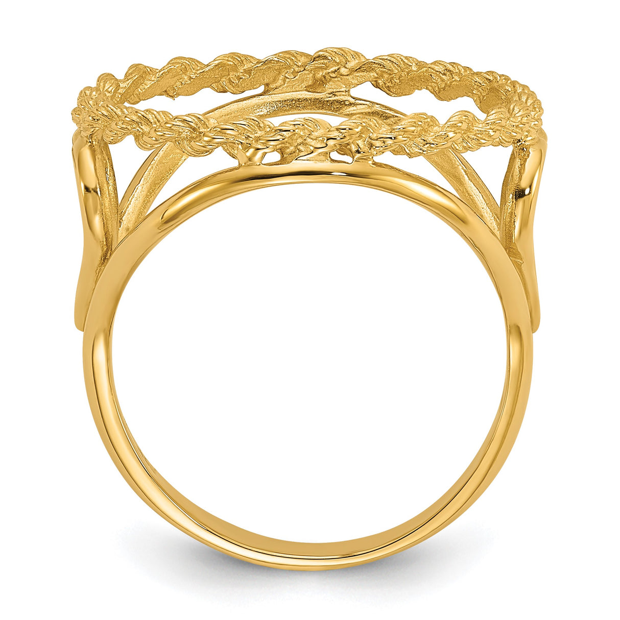 14k Yellow Gold coin bezel for Australian $15 Lunar Series 3 — alternate view