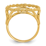 14k Yellow Gold coin bezel for Australian $15 Lunar Series 3 — alternate view