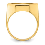 14k Yellow Gold coin bezel for Isle of Man Cat — alternate view
