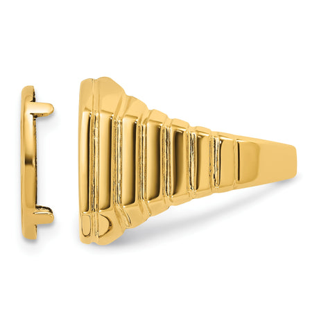 14k Yellow Gold coin bezel for Australian $15 Lunar Series 3 — additional image