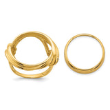Australian 1/10 oz Gold Lunar $15 Coin Series 3 Coin Bezel Ring Prong Set Double Curved Twist in 14k Yellow Gold
