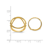Australian 1/10 oz Gold Lunar $15 Coin Series 3 Coin Bezel Ring Prong Set Diamond-Cut Fancy Wire Twisted Edge in 14k Yellow Gold