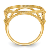 14k Yellow Gold coin bezel for Australian $15 Kangaroo — alternate view