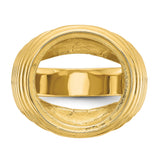 Australian 1/10 oz Gold Koala $15 Coin Bezel Ring Prong Set Coil Design Comfort Fit in 14k Yellow Gold