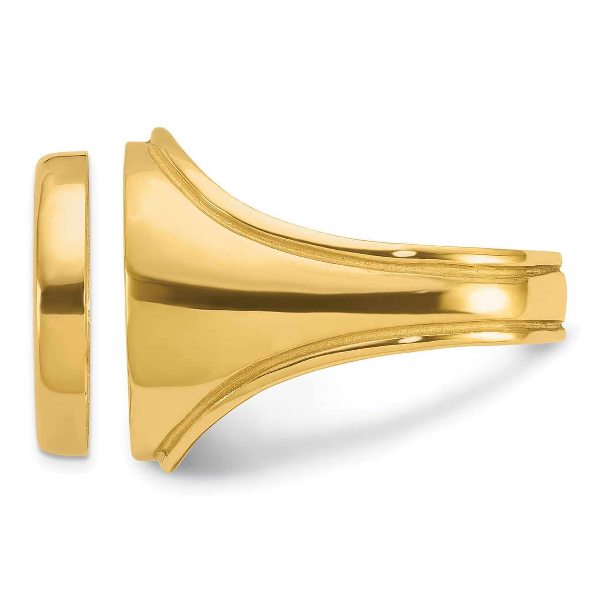 14k Yellow Gold coin bezel for Australian $15 Koala — additional image