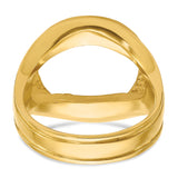 Australian 1/10 oz Gold Koala $15 Coin Bezel Ring Prong Set Concaved Comfort Fit in 14k Yellow Gold