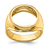 Australian 1/10 oz Gold Koala $15 Coin Bezel Ring Prong Set Concaved Comfort Fit in 14k Yellow Gold