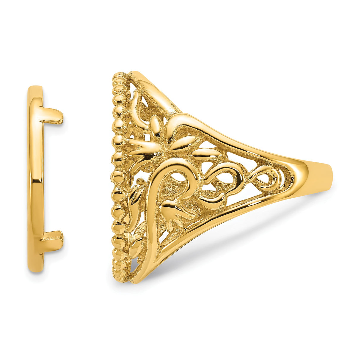 14k Yellow Gold coin bezel for Australian $15 Koala — additional image