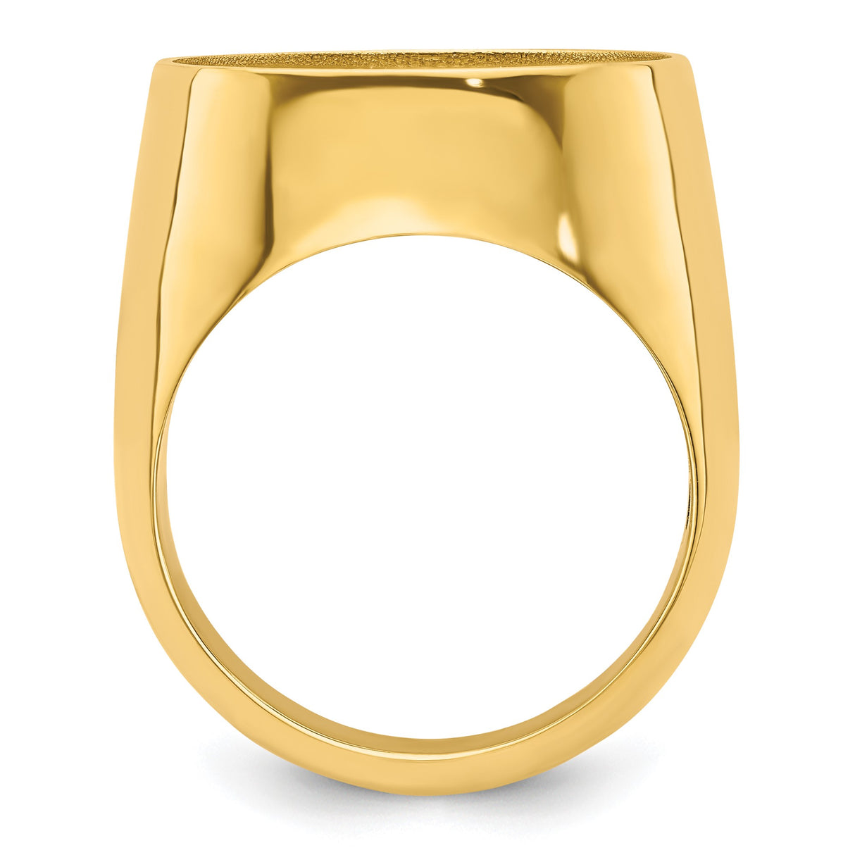 14k Yellow Gold coin bezel for Isle of Man Cat — alternate view