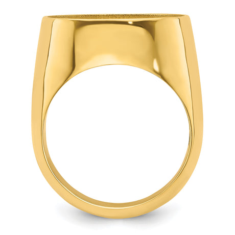 14k Yellow Gold coin bezel for Isle of Man Cat — alternate view