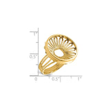 Isle of Man 1/10 oz Gold Cat Coin Bezel Ring Prong Set Polished Wire in 14k Yellow Gold