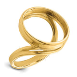 Isle of Man 1/10 oz Gold Cat Coin Bezel Ring Prong Set Double Twist in 14k Yellow Gold