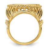 14k Yellow Gold coin bezel for Isle of Man Cat — alternate view