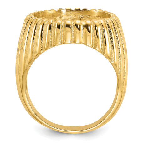 14k Yellow Gold coin bezel for Australian $15 Lunar Series 3 — alternate view