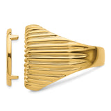 14k Yellow Gold coin bezel for Isle of Man Cat — additional image