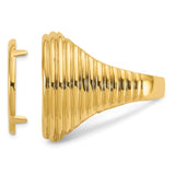 14k Yellow Gold coin bezel for Isle of Man Cat — additional image