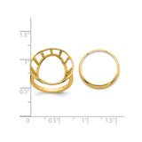 Isle of Man 1/10 oz Gold Cat Coin Bezel Ring Prong Set Wire Spoke in 14k Yellow Gold