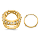 14k Yellow Gold coin bezel for Australian $15 Lunar Series 3