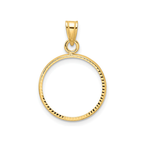 16 mm 10k Yellow Gold coin bezel for Russian 1 Kopek Kopek