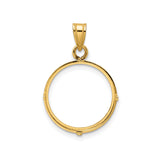 16 mm 14k Yellow Gold coin bezel for Russian 1 Kopek Kopek — additional image