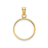 16 mm 14k Yellow Gold coin bezel for Russian 1 Kopek Kopek