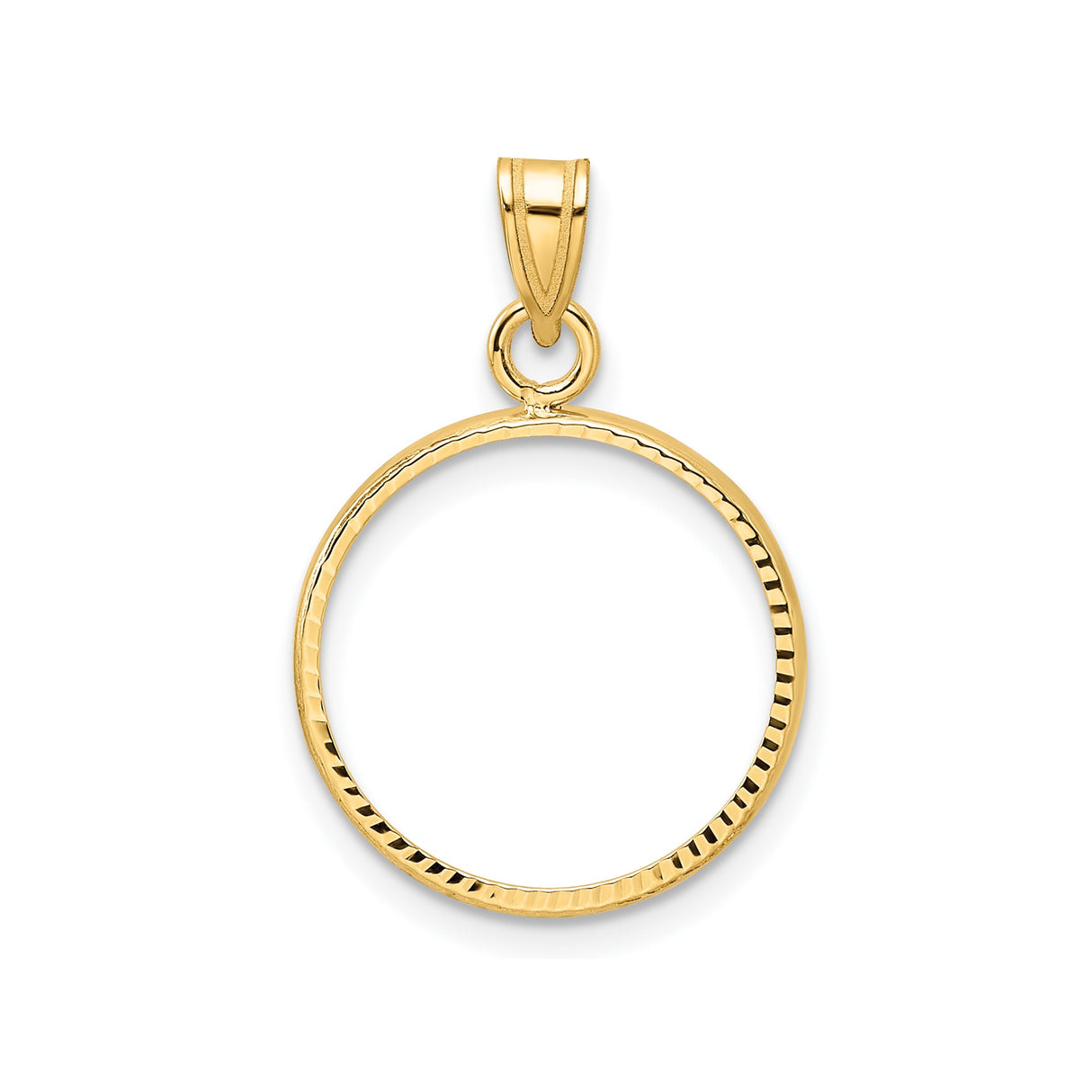 16 mm 14k Yellow Gold coin bezel for Russian 1 Kopek Kopek