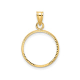 16 mm 14k Yellow Gold coin bezel for Russian 1 Kopek Kopek