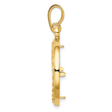16 mm 14k Yellow Gold coin bezel for Russian 1 Kopek Kopek — alternate view