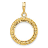 16 mm 14k Yellow Gold coin bezel for Russian 1 Kopek Kopek