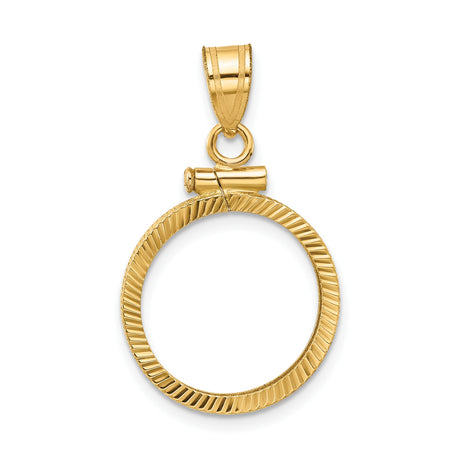 16 mm 14k Yellow Gold coin bezel for Russian 1 Kopek Kopek