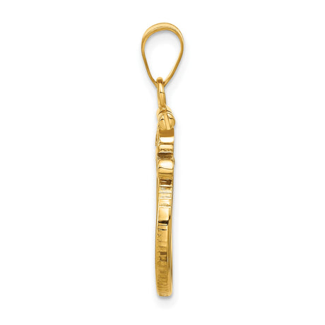 16 mm 14k Yellow Gold coin bezel for Russian 1 Kopek Kopek — alternate view