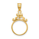 16 mm 14k Yellow Gold coin bezel for Russian 1 Kopek Kopek — additional image