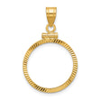 19 mm 14k Yellow Gold coin bezel for South Africian 1 Rand Rand