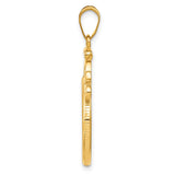 19 mm 14k Yellow Gold coin bezel for South Africian 1 Rand Rand — alternate view
