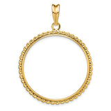 33 mm 14k Yellow Gold coin bezel for South African Krugerrand